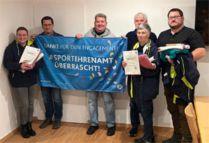 Ehrenamtspreis für Jeanette Rotermund (Rhythmische Sportgymnastik), Petra Reimann (Leichtathletik) und Florian Böse (Fußball)
